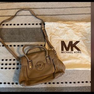 Michael Kors tan genuine leather purse